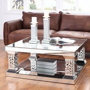 Elegant Mirrored Coffee Table